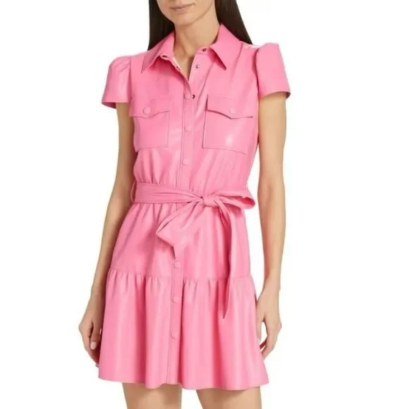 Alice + Olivia Pink Belted Dress - Picture 3 of 10